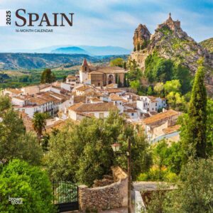 Spain | 2025 12 x 24 Inch Monthly Square Wall Calendar | Plastic-Free | BrownTrout | Travel Europe Madrid Barcelona