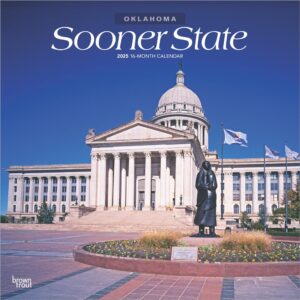 Sooner State | Oklahoma Places | 2025 12 x 24 Inch Monthly Square Wall Calendar | Plastic-Free | BrownTrout | USA United States of America Southwest State Nature