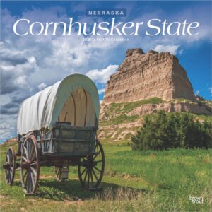 Cornhusker State | Nebraska Places | 2025 12 x 24 Inch Monthly Square Wall Calendar | Plastic-Free | BrownTrout | USA United States of America Midwest State Nature