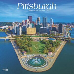 Pittsburgh | 2025 12 x 24 Inch Monthly Square Wall Calendar | Plastic-Free | BrownTrout | USA United States of America Pennsylvania Northeast City