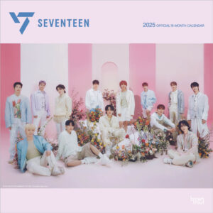 Seventeen OFFICIAL | 2025 12 x 24 Inch Monthly Square Wall Calendar | Plastic-Free | BrownTrout | K-Pop SVT Music Boy Band