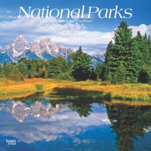 National Parks | 2025 12 x 24 Inch Monthly Square Wall Calendar | Plastic-Free | BrownTrout | Scenic Yosemite Yellowstone Nature