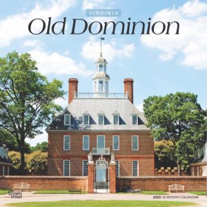 Old Dominion | Virginia Places | 2025 12 x 24 Inch Monthly Square Wall Calendar | Plastic-Free | BrownTrout | USA Appalachian Mountains Monticello Southwest State Nature