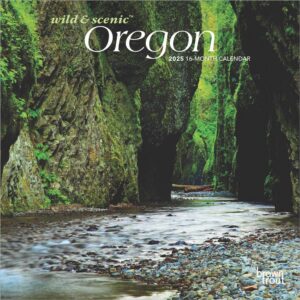 Oregon Wild & Scenic | 2025 7 x 14 Inch Monthly Mini Wall Calendar | BrownTrout | USA United States of America Pacific West State Nature