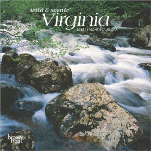 Virginia Wild & Scenic | 2025 7 x 14 Inch Monthly Mini Wall Calendar | BrownTrout | USA United States of America Southeast State Nature