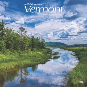 Vermont Wild & Scenic | 2025 12 x 24 Inch Monthly Square Wall Calendar | Plastic-Free | BrownTrout | USA United States of America Northeast State Nature