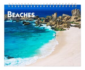 Beaches | 2026 7.5 x 6 Inch Monthly Double-View Easel Desk Calendar | BrownTrout | Travel Nature Tropical
