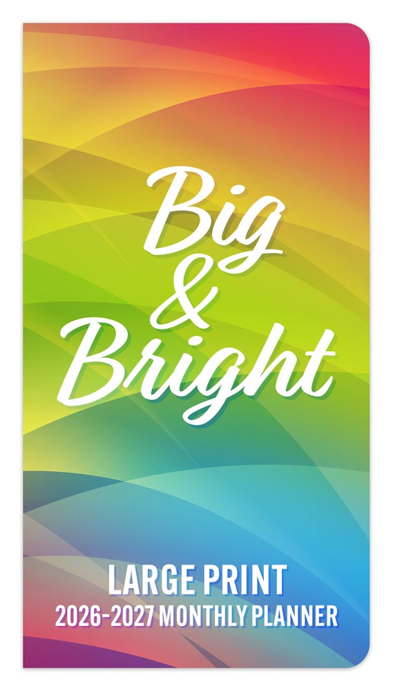 Big & Bright Large Print | 2026-2027 3.5 x 6.5 Inch Two Year Monthly Pocket Planner Calendar | BrownTrout | Easy to See Large Font