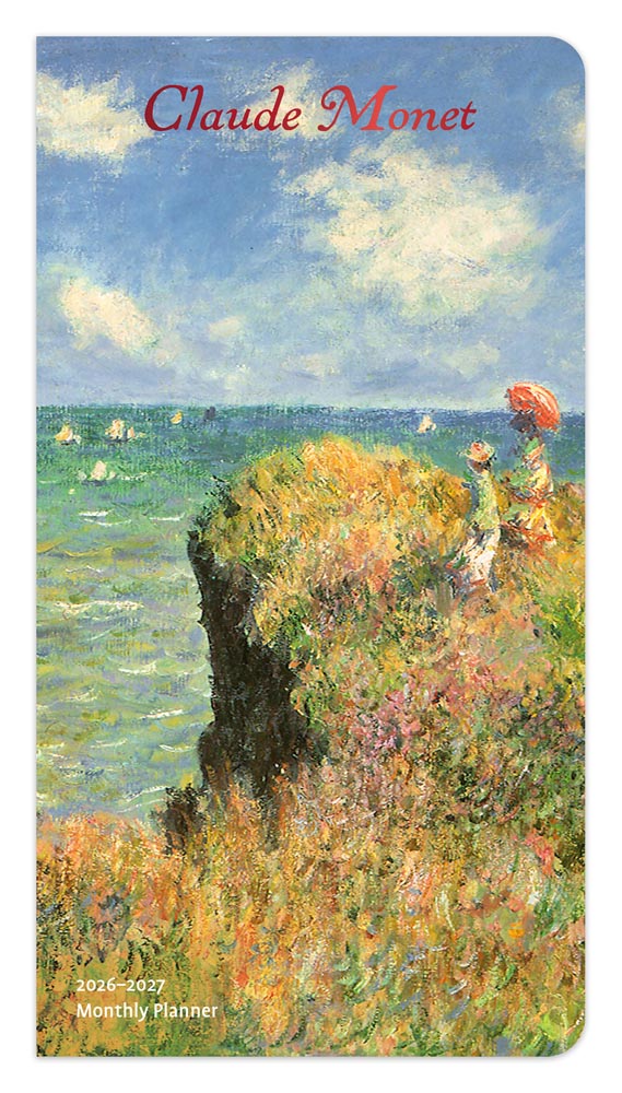 Claude Monet | 2026-2027 3.5 x 6.5 Inch Two Year Monthly Pocket Planner Calendar | Foil Stamped Cover | BrownTrout | Impressionism Artist Paintings