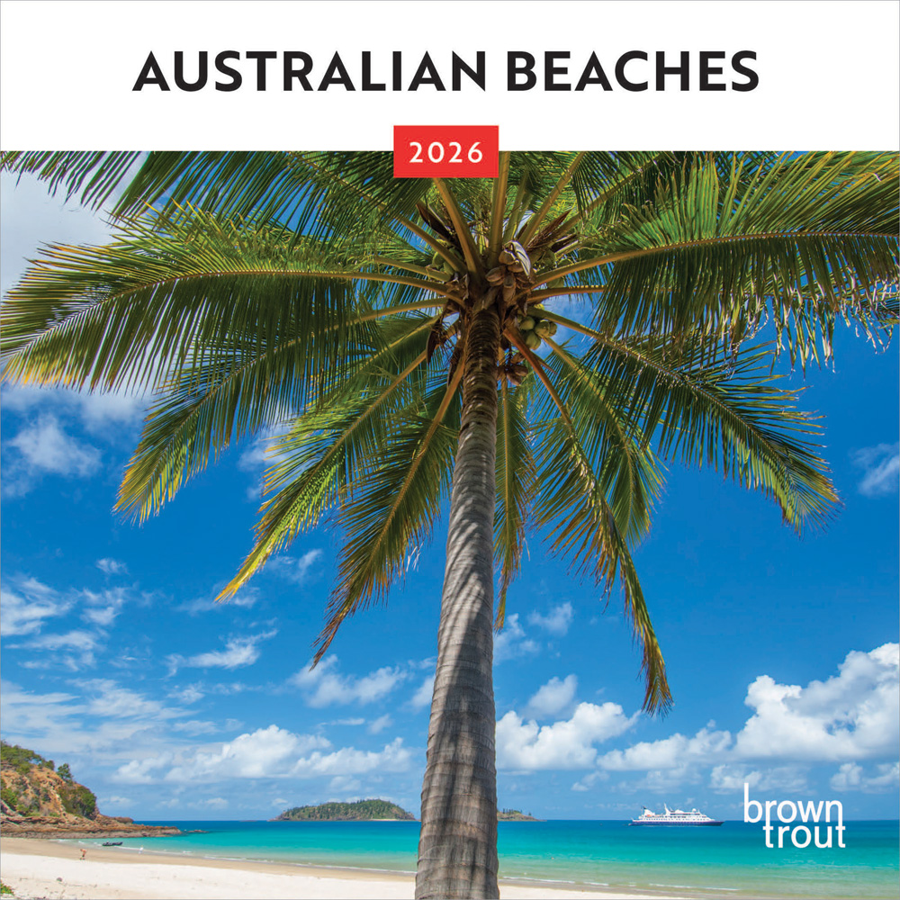 Australian Beaches | 2026 7 x 14 Inch (Hanging) Monthly Mini Wall Calendar | BrownTrout | Travel Scenic Oceania Photography