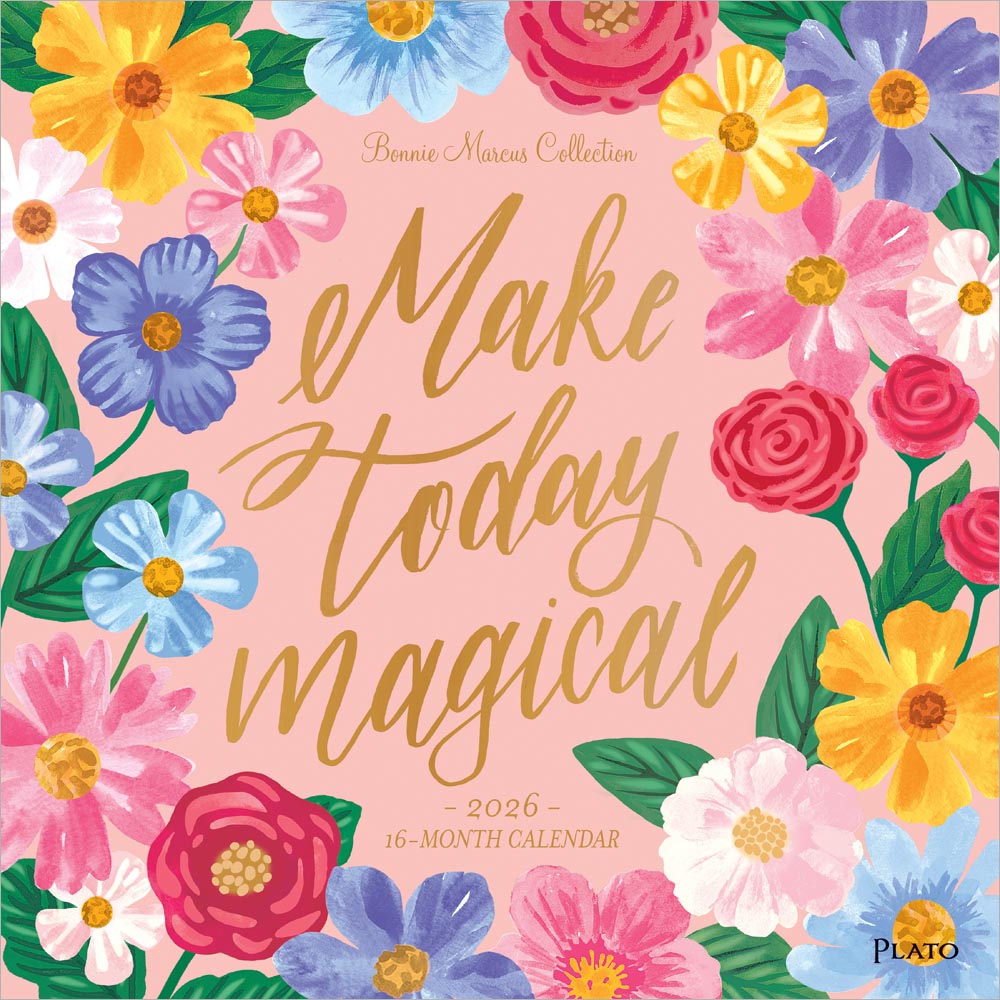 Bonnie Marcus OFFICIAL | 2026 12 x 24 Inch (Hanging) Monthly Square Wall Calendar | Foil Stamped Cover | Plato | Fashion Designer Stationery