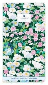 House of Turnowsky OFFICIAL | 2026-2027 3.5 x 6.5 Inch Two Year Monthly Pocket Planner Calendar | Foil Stamped Cover | BrownTrout | Stationery Elegant Exclusive