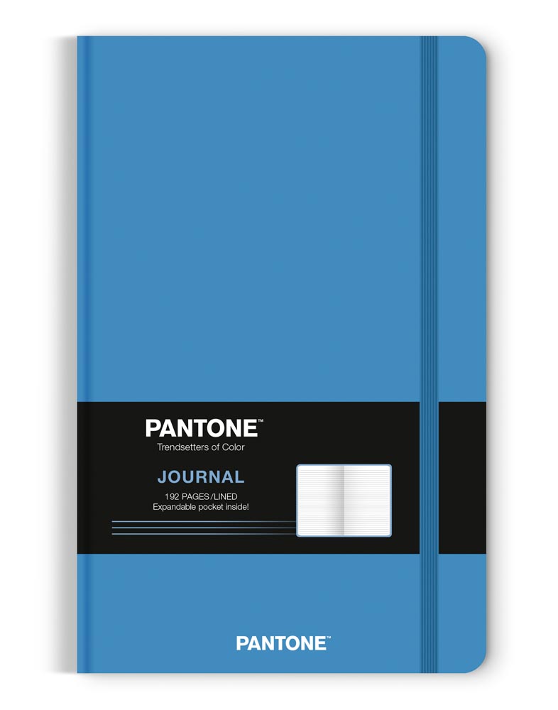 Pantone OFFICIAL Blue | 5.25 x 8.25 Inch Lined Compact Journal | Non-Dated | BrownTrout | Planning Stationery Diary