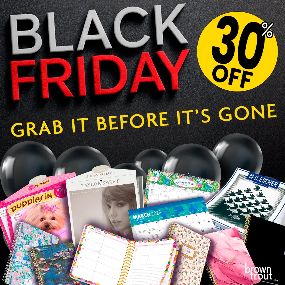 Don’t miss out — shop BrownTrout 2026 calendars and planners now!