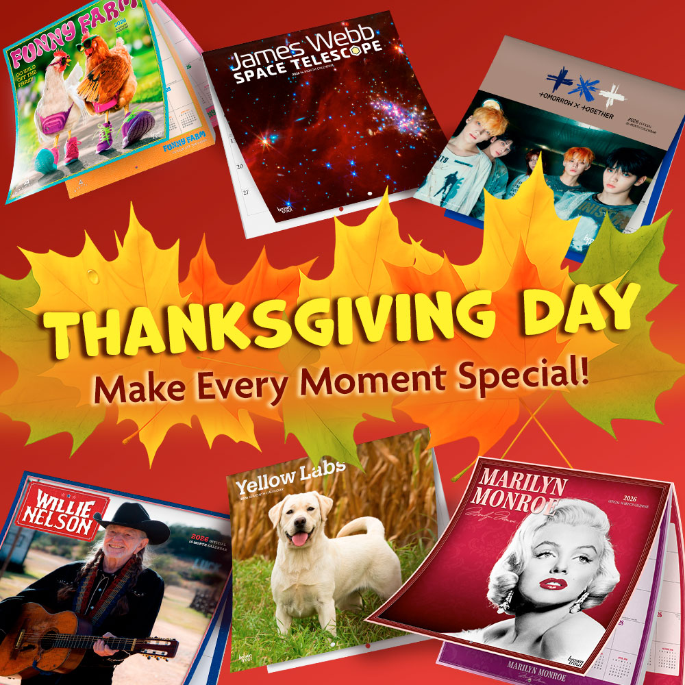 Don’t miss out — shop BrownTrout 2026 calendars and planners now and save this Thanksgiving!