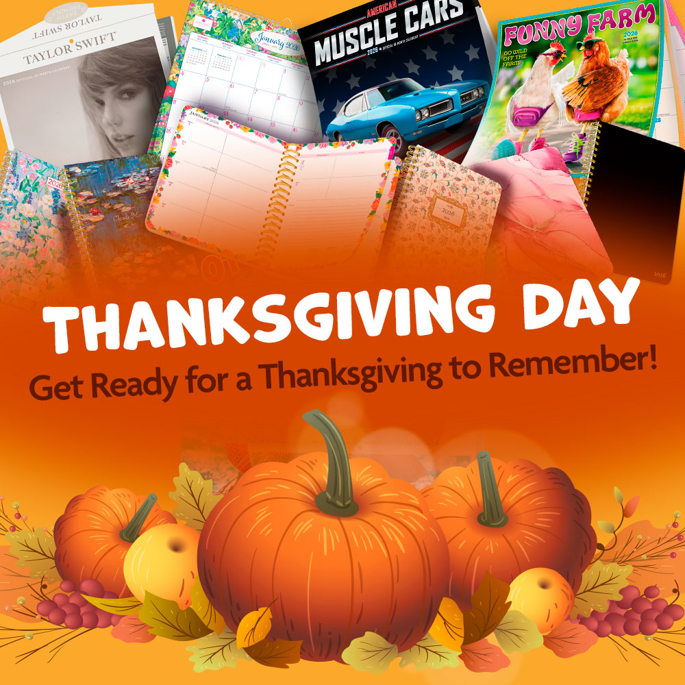 Don’t miss out — shop BrownTrout 2026 calendars and planners now and save this Thanksgiving!