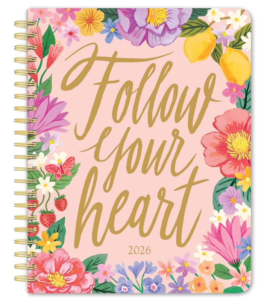 Bonnie Marcus OFFICIAL | 2026 6 x 7.75 Inch Weekly Desk Planner | Foil Stamped Cover | BrownTrout | Fashion Designer Stationery