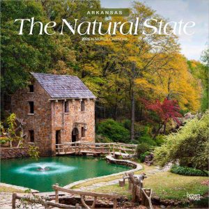 The Natural State | Arkansas Places | 2026 12 x 24 Inch (Hanging) Monthly Square Wall Calendar | Plastic-Free | BrownTrout | USA United States of America Southeast State Nature