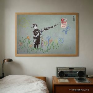Banksy's Graffiti | Crayon Shooter 24x36" (Horizontal) Art Print | Officially Licensed, Authenticated, Numbered | Limited Edition