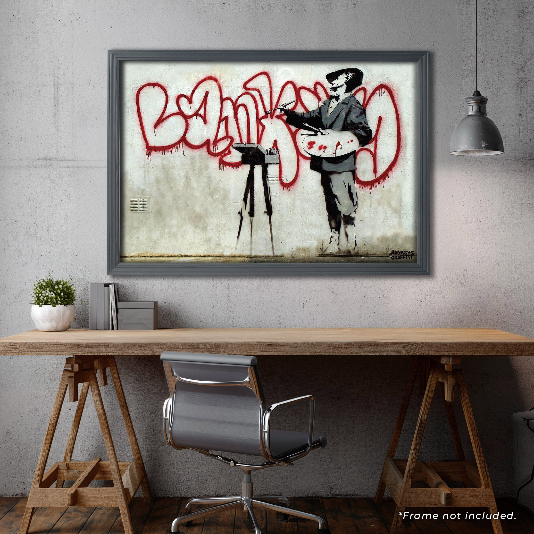 Banksy's Graffiti | The Bubble Artist 24x36" (Horizontal) Art Print | Officially Licensed, Authenticated, Numbered | Limited Edition