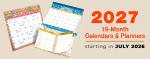 Calendars and Planners from July 2026 to December 2027