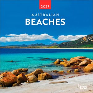 Australian Beaches | 2027 12 x 24 Inch (Hanging) Monthly Square Wall Calendar | Plastic-Free | BrownTrout | Travel Scenic Oceania Photography