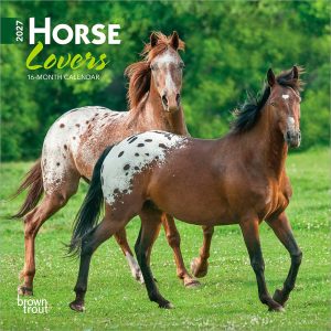 Horse Lovers | 2027 7 x 14 Inch (Hanging) Monthly Mini Wall Calendar | BrownTrout | Animals Equestrian