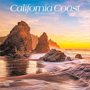 California Coast | 2027 12 x 24 Inch (Hanging) Monthly Square Wall Calendar | Plastic-Free | BrownTrout | USA United States of America Pacific West State Nature