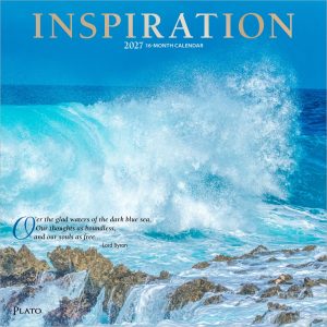 Inspiration | 2027 12 x 24 Inch (Hanging) Monthly Square Wall Calendar | Foil Stamped Cover | Plato | Motivation Quotes