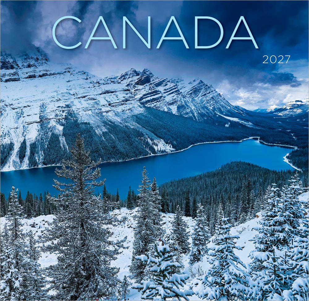 Canada | 2027 8.5 x 8.5 Inch Monthly Medium Wall Calendar | Gift Envelope | English/French Bilingual | Wyman Publishing | Canadian Regional Travel