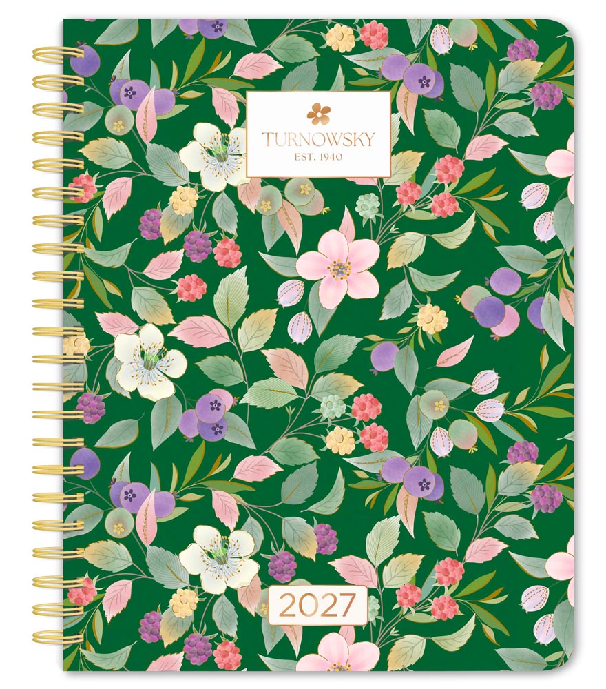 House of Turnowsky OFFICIAL | 2027 6 x 7.75 Inch Weekly Desk Planner | Foil Stamped Cover | BrownTrout | Stationery Elegant Exclusive
