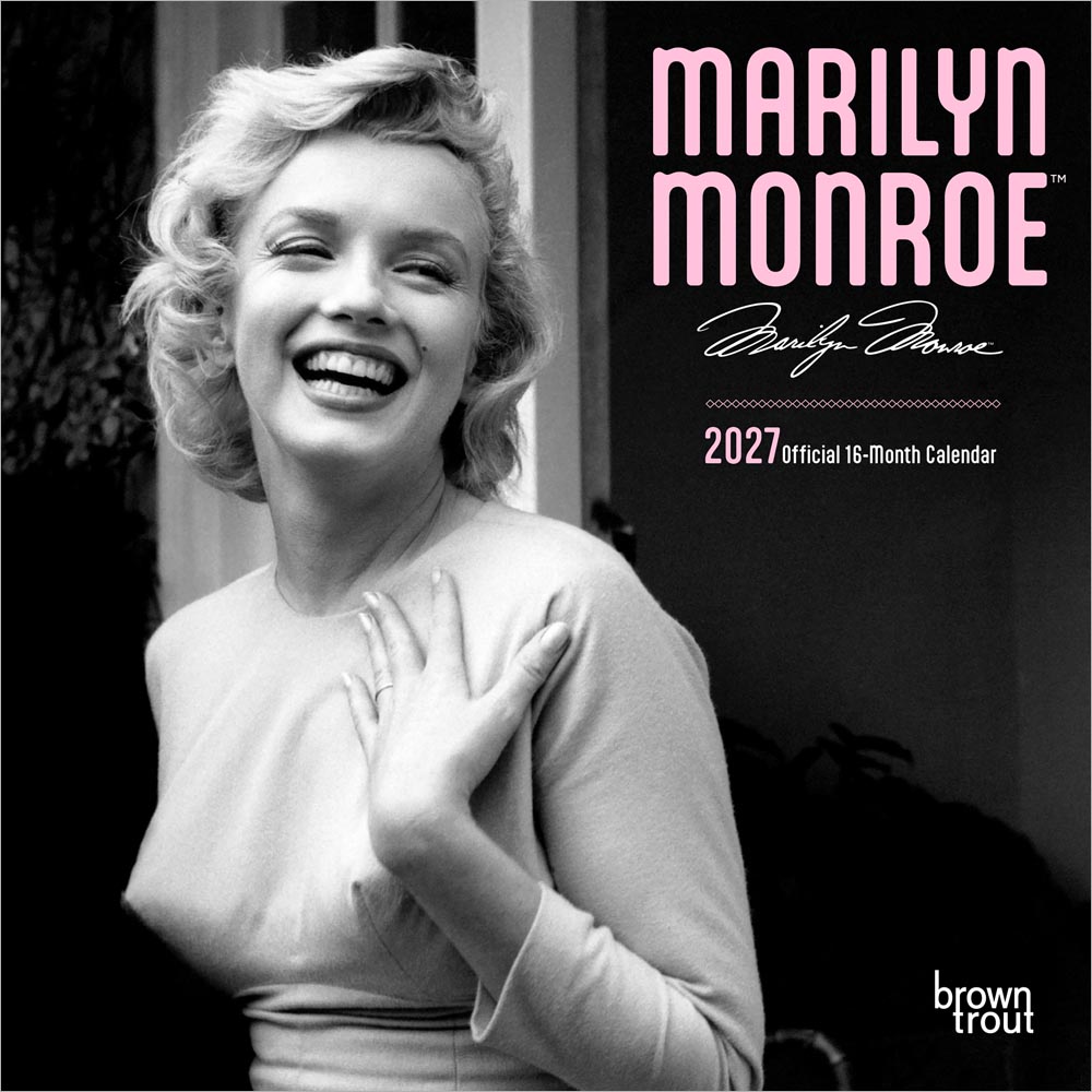 Marilyn Monroe OFFICIAL | 2027 7 x 14 Inch (Hanging) Monthly Mini Wall Calendar | BrownTrout | USA American Actress Celebrity