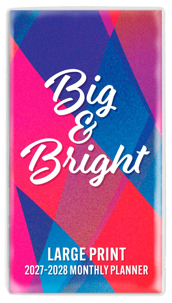 Big & Bright Large Print | 2027-2028 3.5 x 6.5 Inch Two Year Monthly Pocket Planner Calendar | BrownTrout | Easy to See Large Font