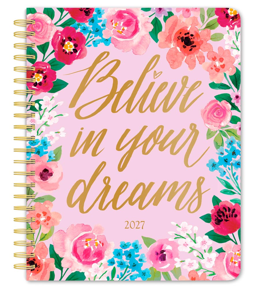 Bonnie Marcus OFFICIAL | 2027 6 x 7.75 Inch Weekly Desk Planner | Foil Stamped Cover | BrownTrout | Fashion Designer Stationery