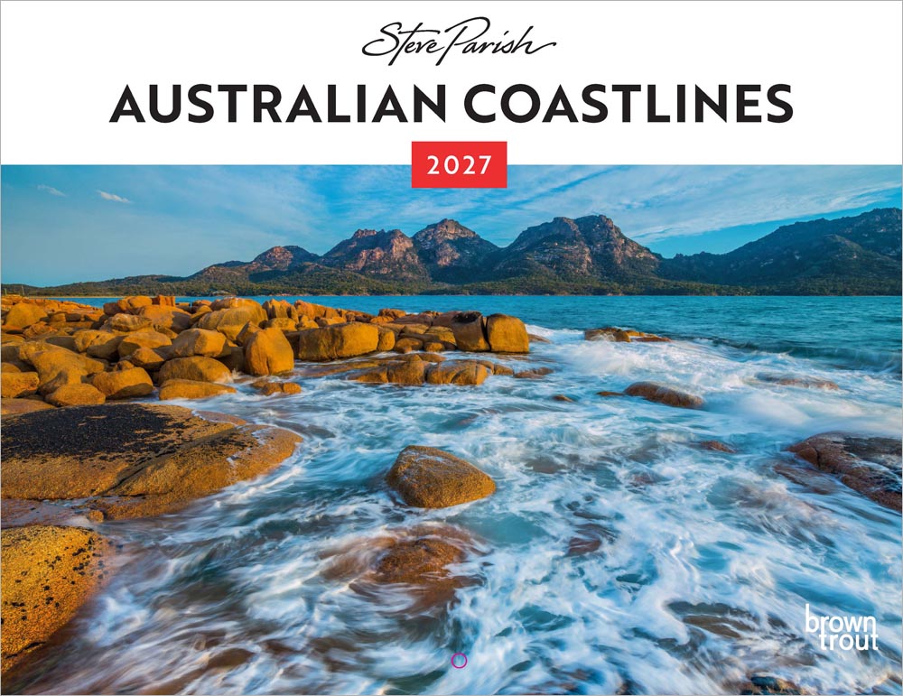 Australian Coastlines | Steve Parish | 2027 19 x 12 Inch (Hanging) Monthly Horizontal Wall Calendar | BrownTrout | Travel Scenic Oceania Photography