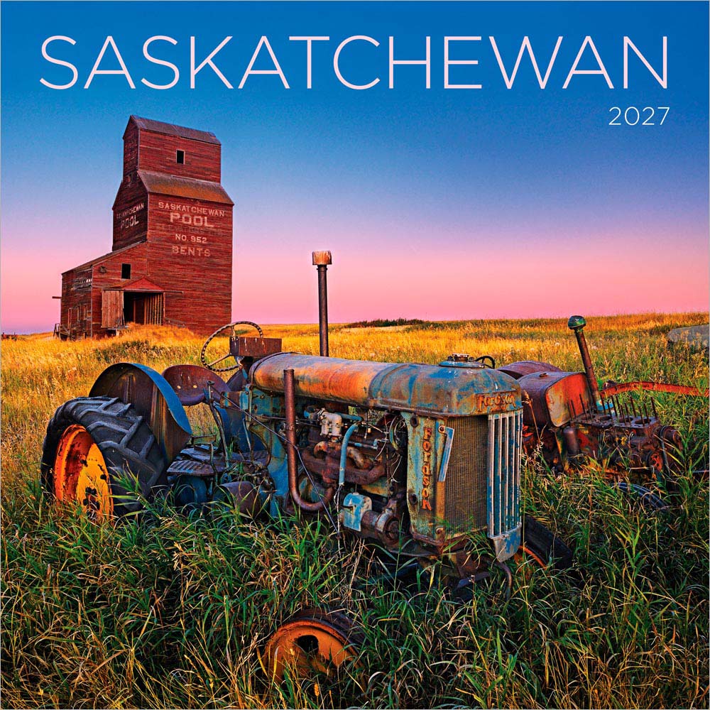 Saskatchewan | 2027 12 x 24 Inch (Hanging) Monthly Square Wall Calendar | Wyman Publishing | Canadian Regional Travel