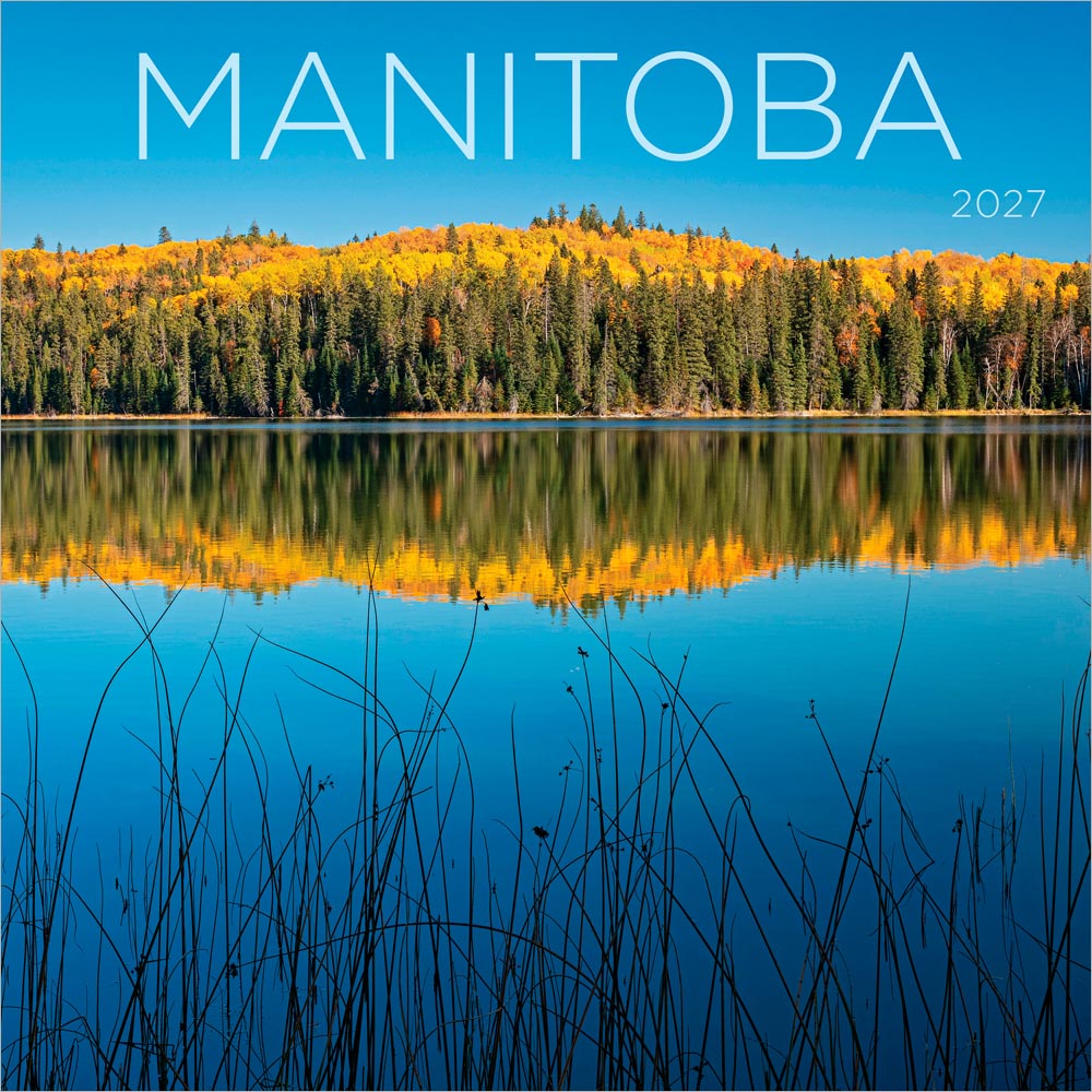 Manitoba | 2027 12 x 24 Inch (Hanging) Monthly Square Wall Calendar | Wyman Publishing | Canadian Regional Travel