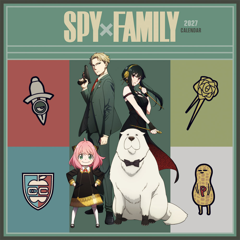 Spy X Family OFFICIAL | 2027 12 x 24 Inch (Hanging) Monthly Square Wall Calendar | Cal Ink | Japanese Manga TV